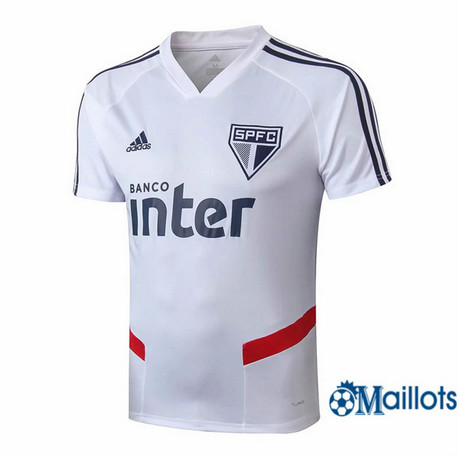 Maillot football Sao Paulo Tracksui Blanc 2019 2020 Col V