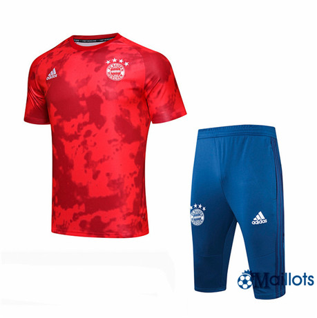 Maillot Entraînement Bayern Munich et pantalon Training Rouge/Bleu Col Rond 2019 2020
