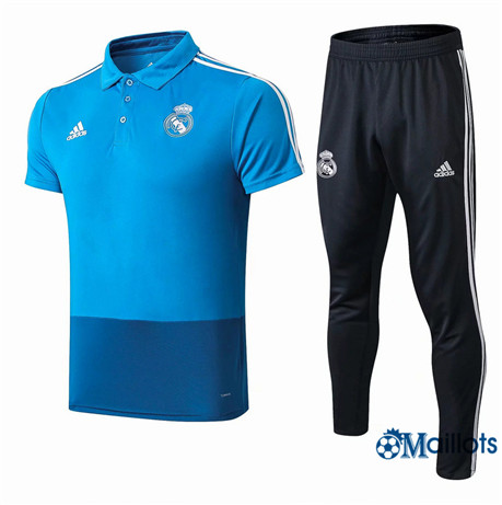 Maillot Entraînement Real Madrid POLO et pantalon Training Bleu/Noir 2019 2020
