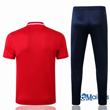 Grossiste football Maillot Entraînement Arsenal POLO et pantalon Training Rouge/Bleu 2019 2020