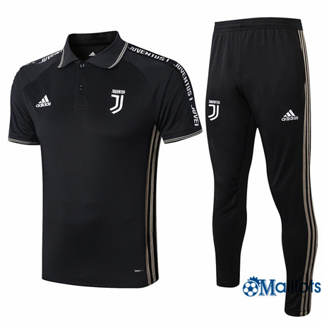 Maillot Entraînement Juventus POLO et pantalon Training Noir/Blanc bande 2019 2020