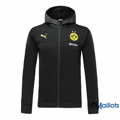 Veste Training à Capuche Borussia Dortmund Noir 2019 2020