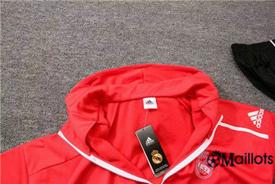 Achetez Nouveau Veste Survêtement Homme Real Madrid Rouge 1819 a Capuche Thailande pas chère
