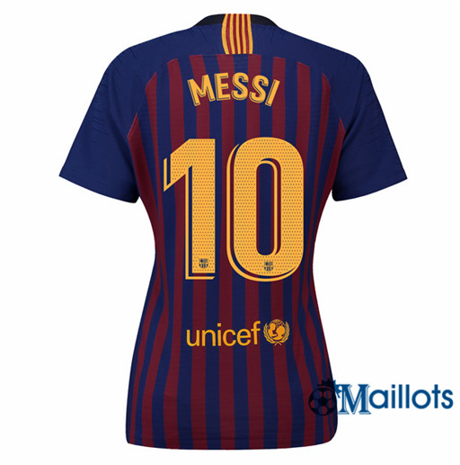 Maillot de Football Femme Barcelone 10 Messi Domicile 2018 2019