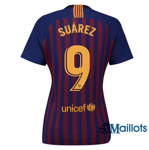 Maillot de Football Femme Barcelone 9 Suárez Domicile 2018 2019