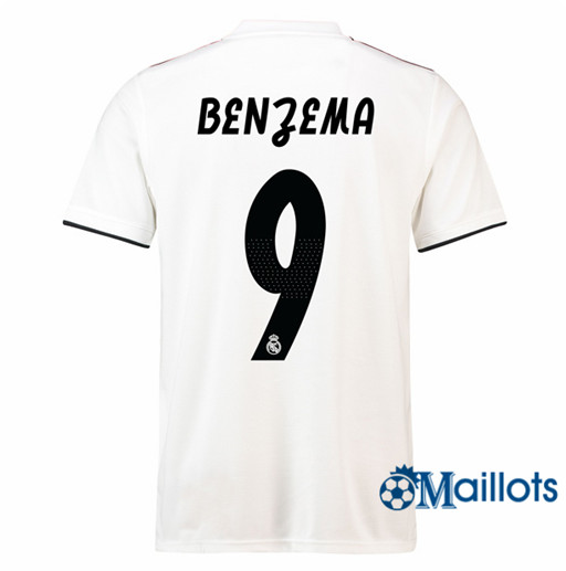 Maillot de Football Real Madrid 9 Benzema Domicile 2018 2019