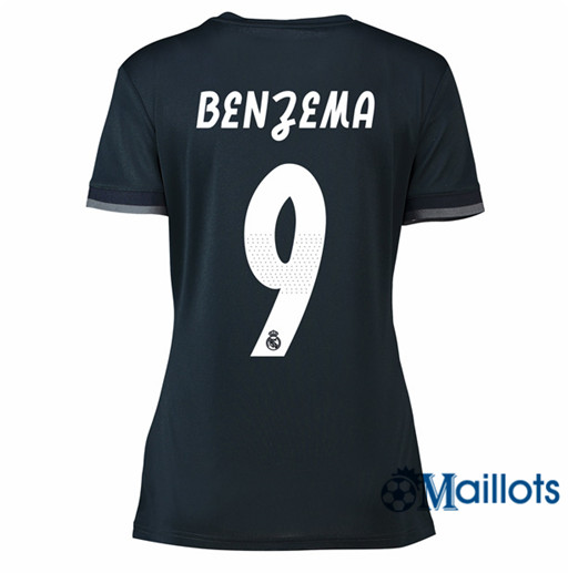 Maillot de Football Femme Real Madrid 9 Benzema Extérieur 2018 2019